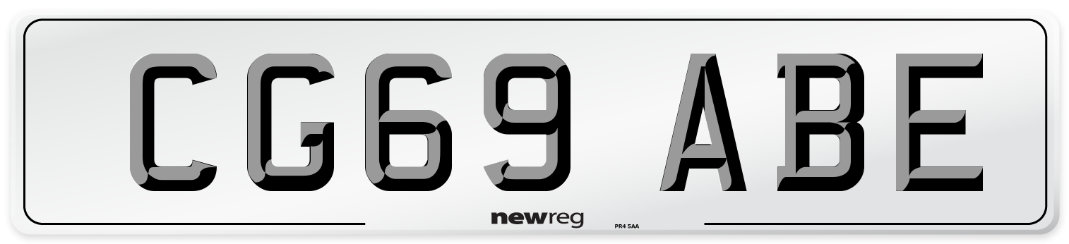 CG69 ABE Number Plate from New Reg